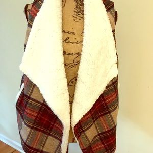 🍑Fleece Lined Plaid Vest